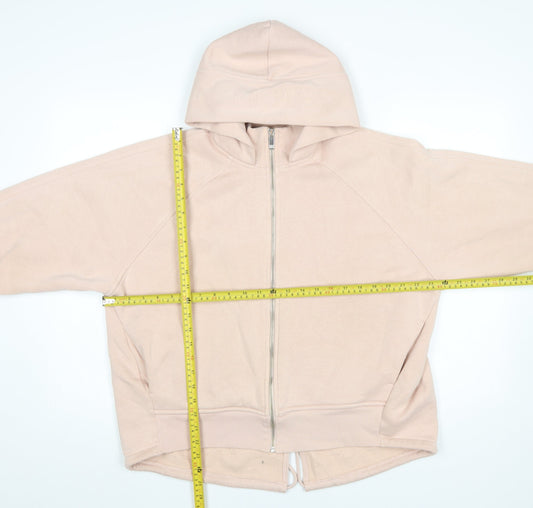 Riani Women Beige Full Zip Hoodie Size 12 Cotton Blend