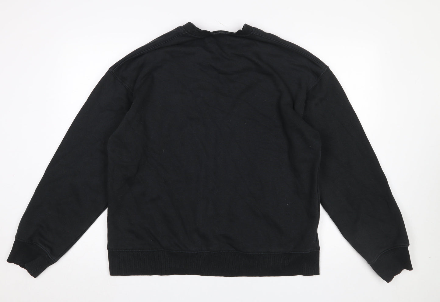 Topman Men's Black Crew Neck Sweatshirt Size M Classic Cotton Blend