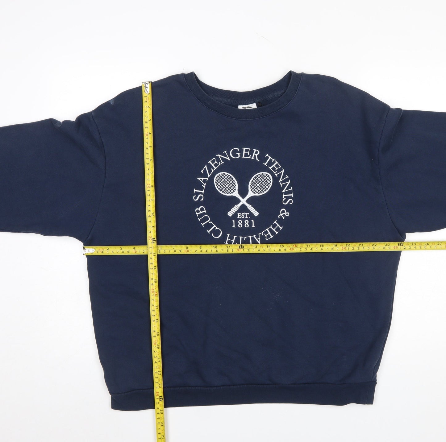 Slazenger Women Navy Blue Crew Neck Pullover Sweatshirt UK 14