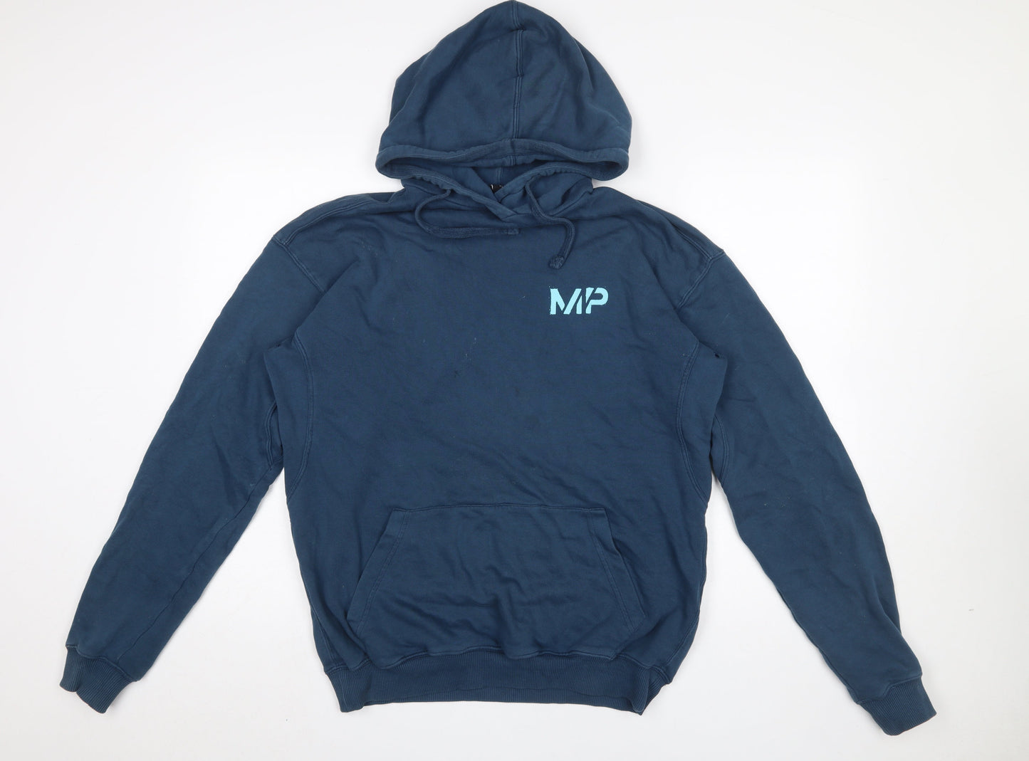 MP Men's Blue Pullover Hoodie Small Regular Fit Cotton