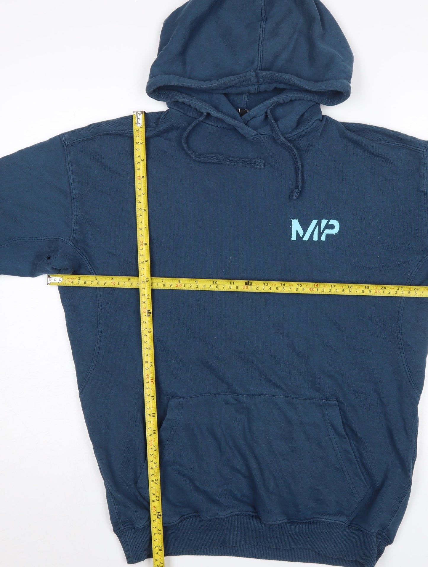 MP Men's Blue Pullover Hoodie Small Regular Fit Cotton