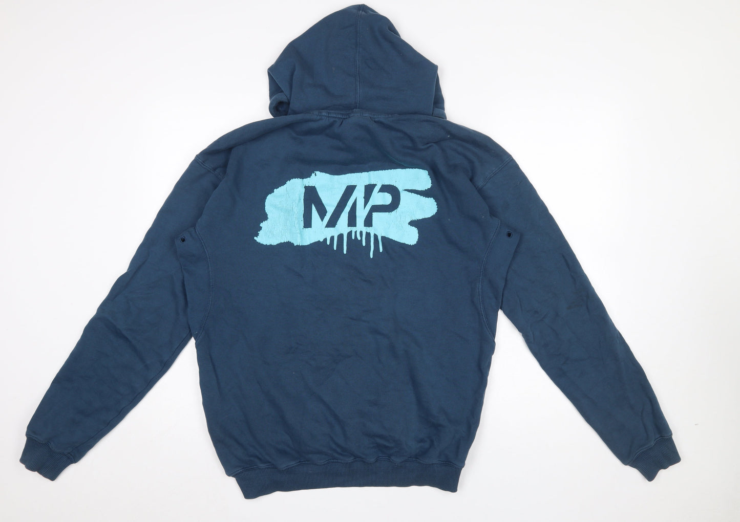 MP Men's Blue Pullover Hoodie Small Regular Fit Cotton