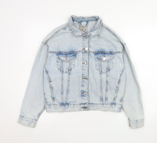 Denim Co. Women’s Blue Cotton Denim Jacket Size 6 Regular
