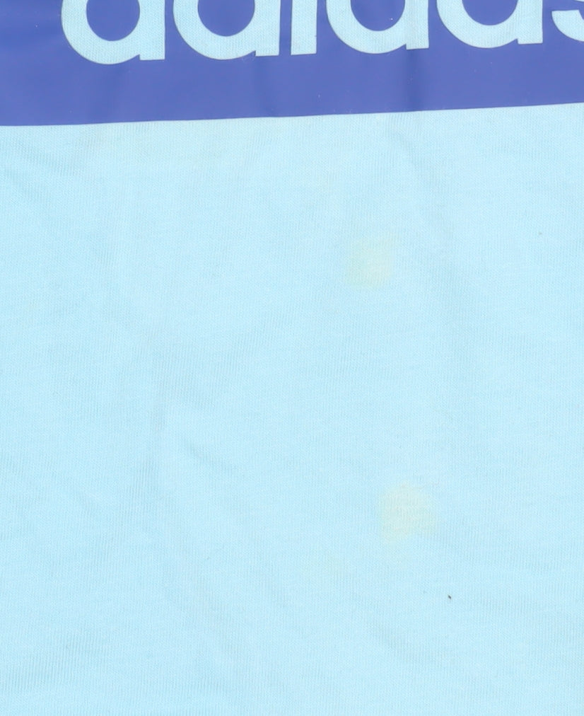 Adidas Unisex Baby Blue 6-9M Cotton Sports Shorts Set