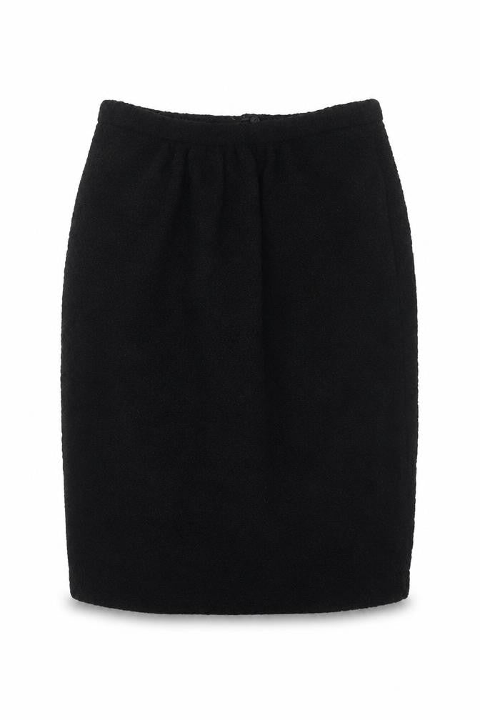 Front view of L.K. Bennett Women's Black Wool Pencil Skirt, size 12