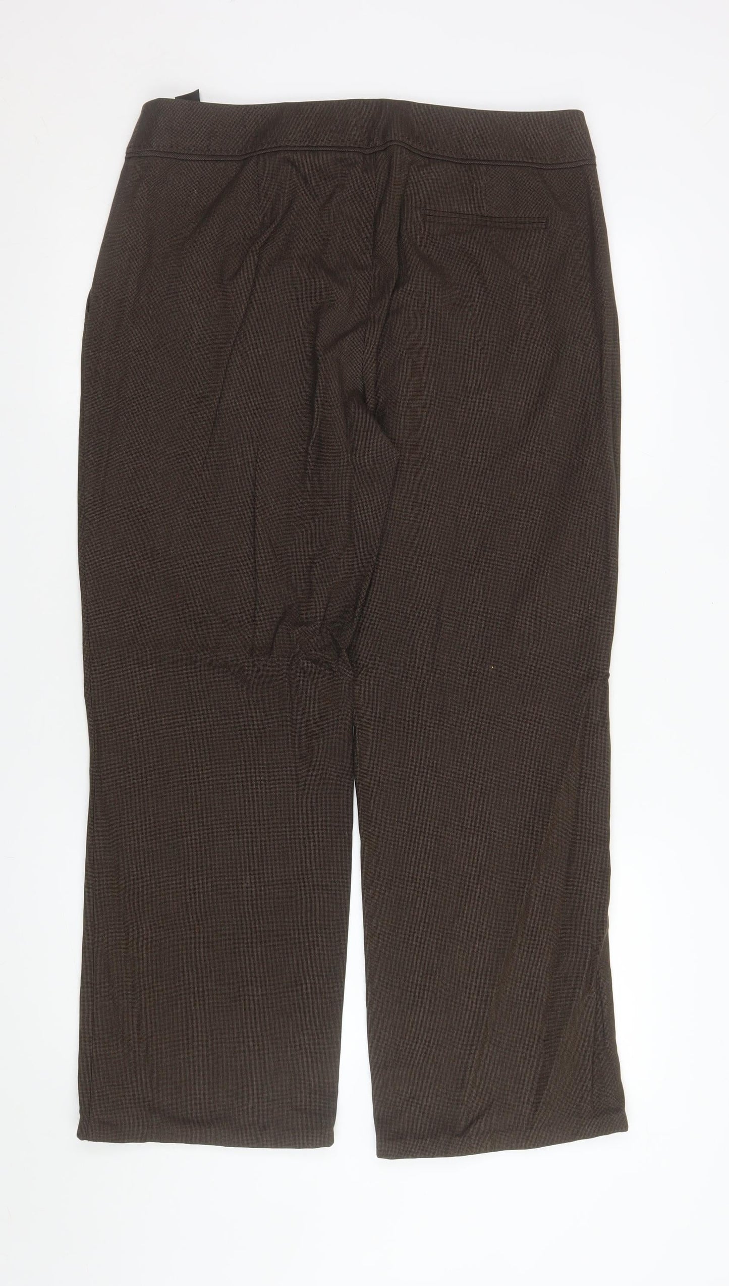 Marks and Spencer Men's Brown Straight Leg Trousers Size M