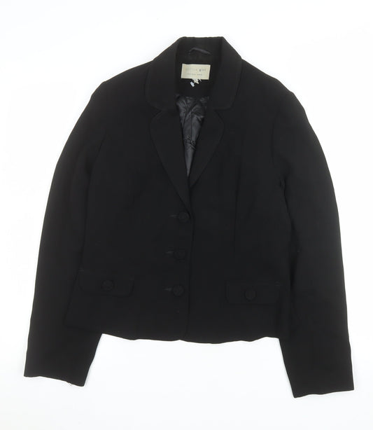 Office Girl Women's Black Size 12 Formal Suit Jacket Blazer Classic Workwear
