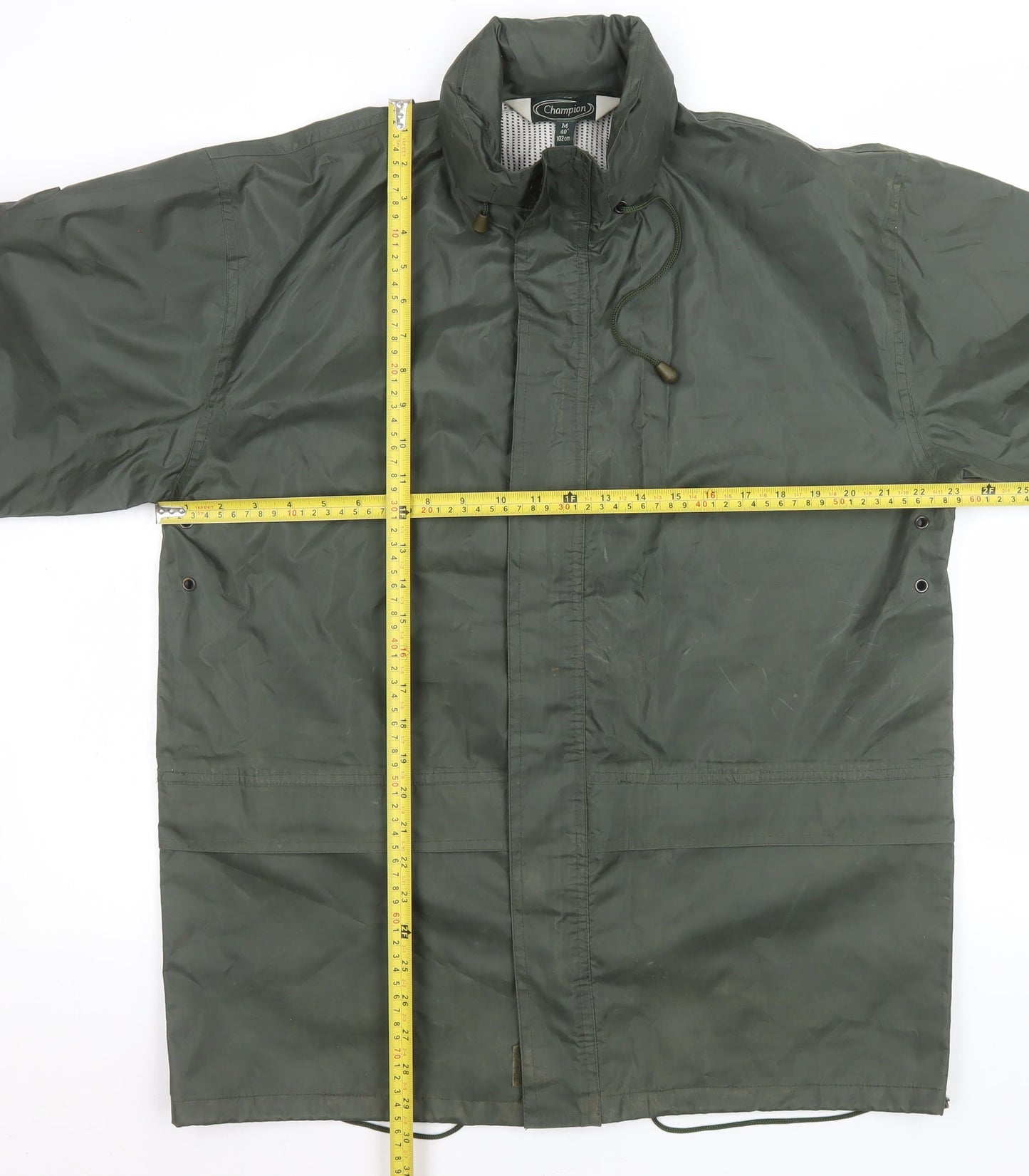Champion Men's Green M Parka Jacket Water Resistant Nylon