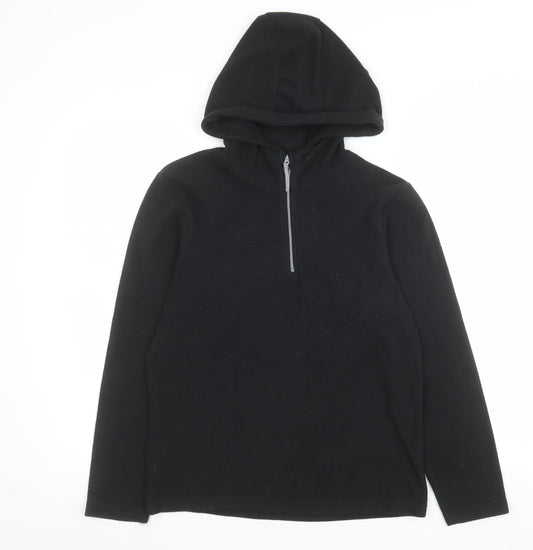Mountain Warehouse Girls Black Fleece Pullover Hoodie 13 Years