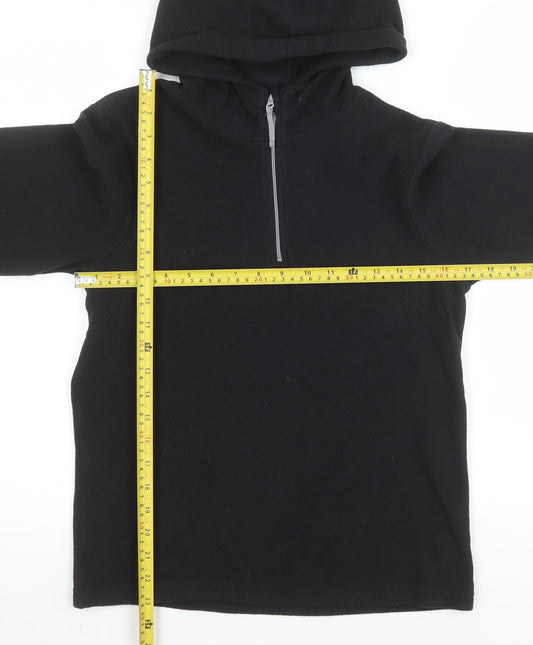 Mountain Warehouse Girls Black Fleece Pullover Hoodie 13 Years