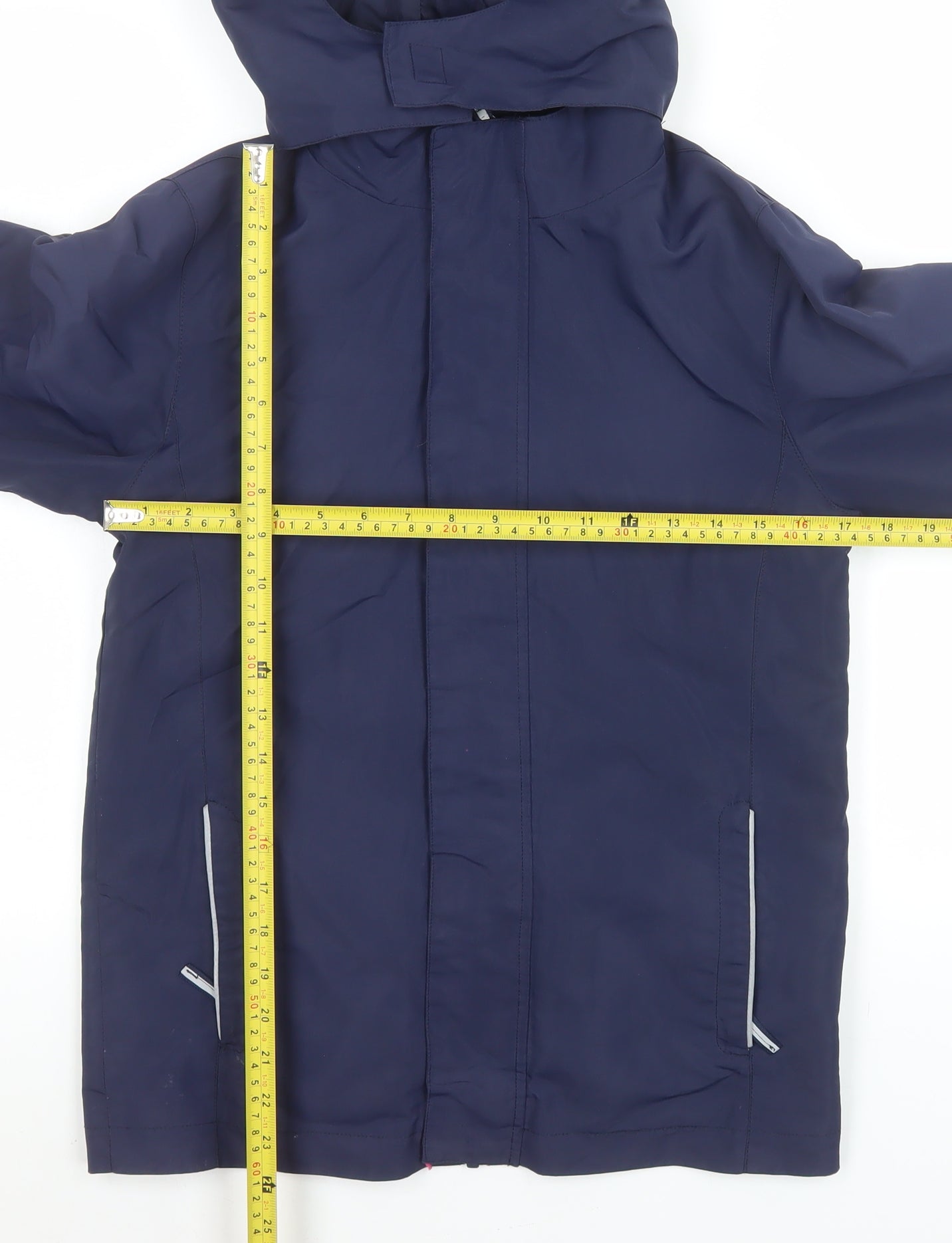 John Lewis Boys Blue Waterproof Hooded Parka Coat 9-10 Years