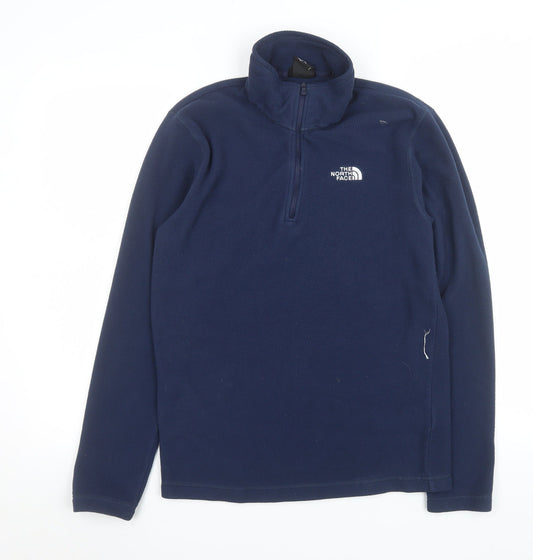 The North Face Men’s Blue Fleece 1/4 Zip Pullover Sweatshirt S