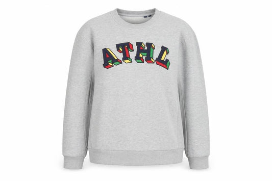 Superdry Womens Grey ATHL Graphic Pullover Sweatshirt UK 14