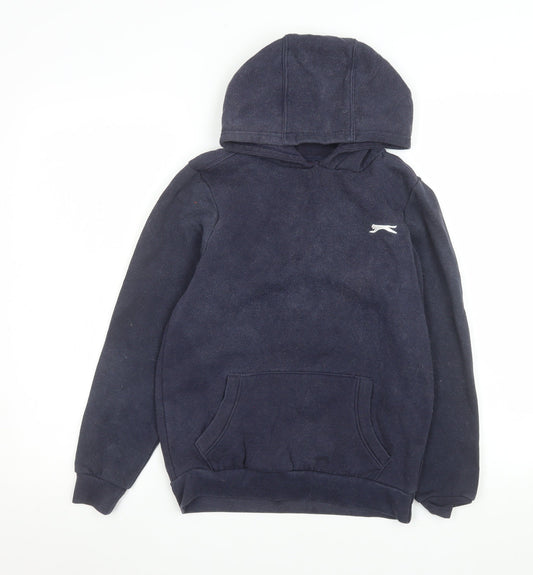 Slazenger Boys Blue Fleece Pullover Hoodie 13 Years Regular Fit