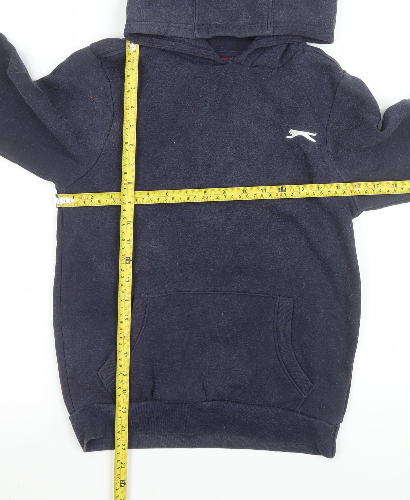 Slazenger Boys Blue Fleece Pullover Hoodie 13 Years Regular Fit