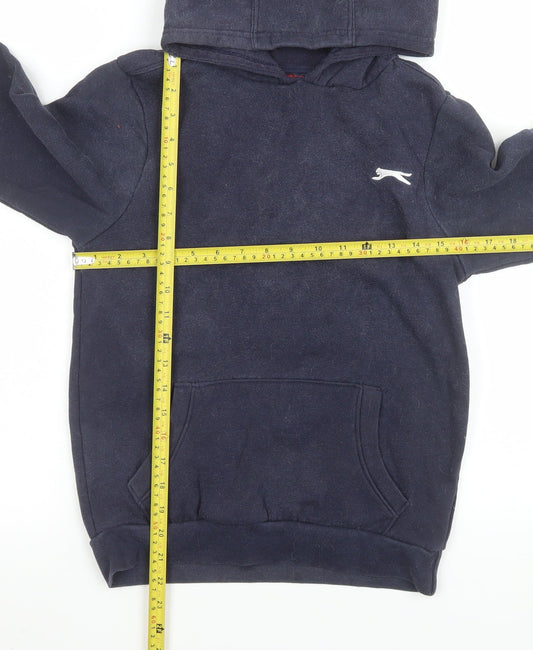 Slazenger Boys Blue Fleece Pullover Hoodie 13 Years Regular Fit