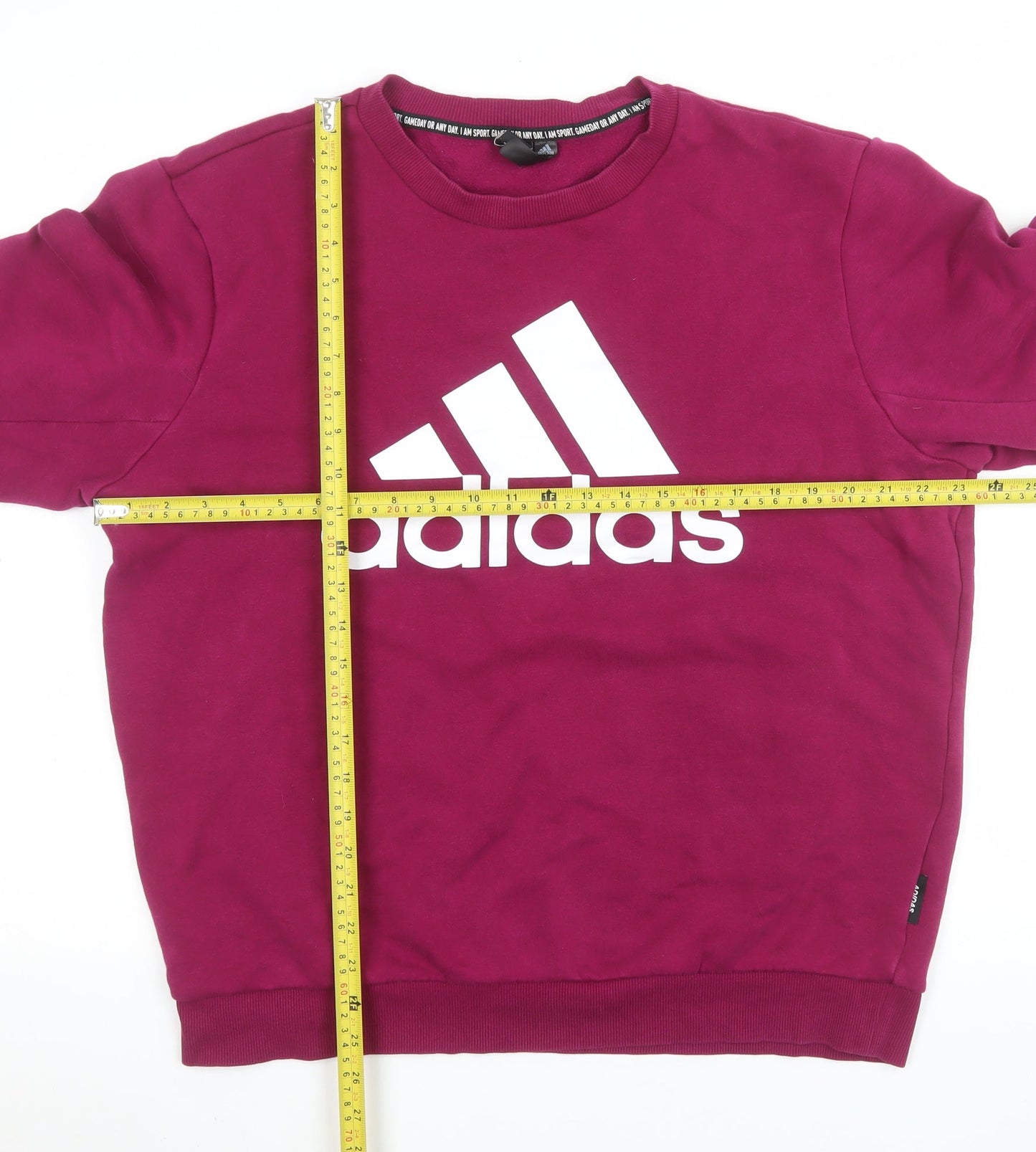 Adidas Men's Purple Logo Crew Neck Sweatshirt Size L Regular Fit