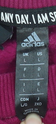 Adidas Men's Purple Logo Crew Neck Sweatshirt Size L Regular Fit