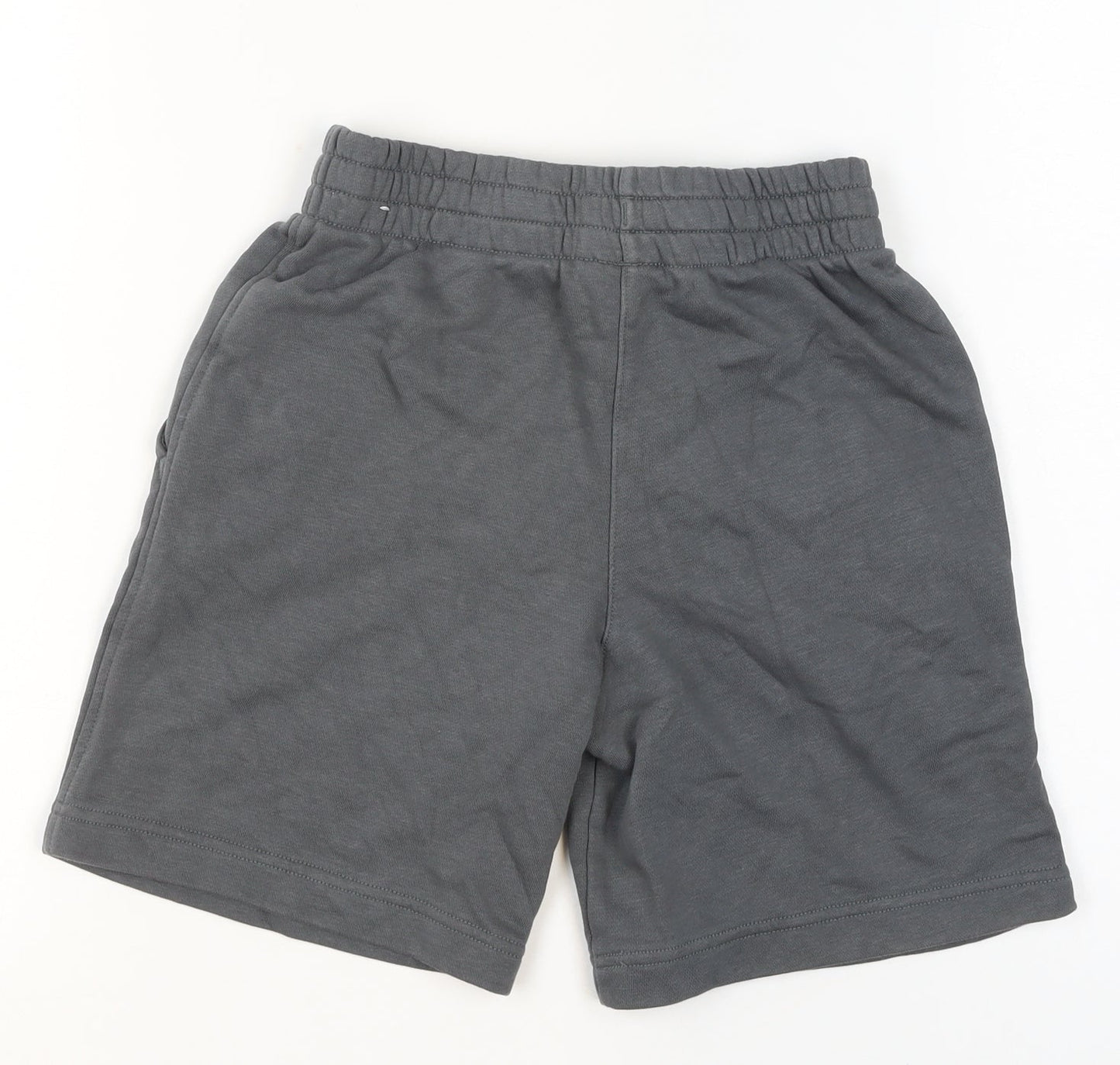 Nike Girls Grey Athletic Shorts M 137-147cm Elastic Waist Logo Activewear