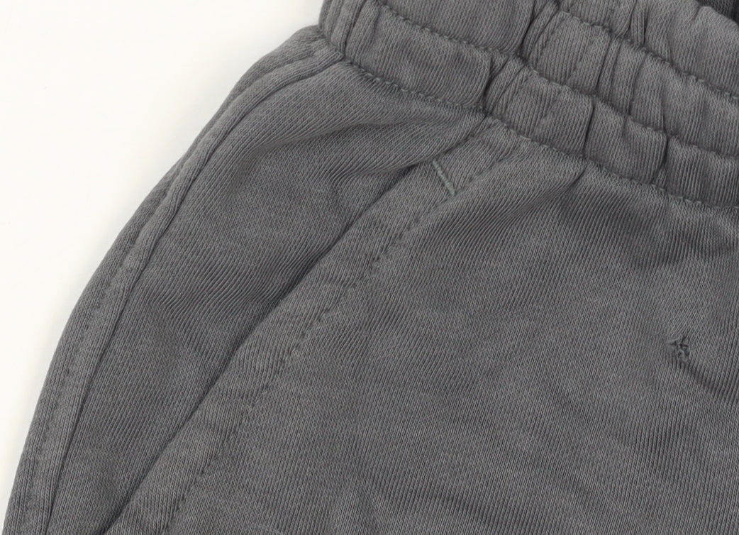 Nike Girls Grey Athletic Shorts M 137-147cm Elastic Waist Logo Activewear