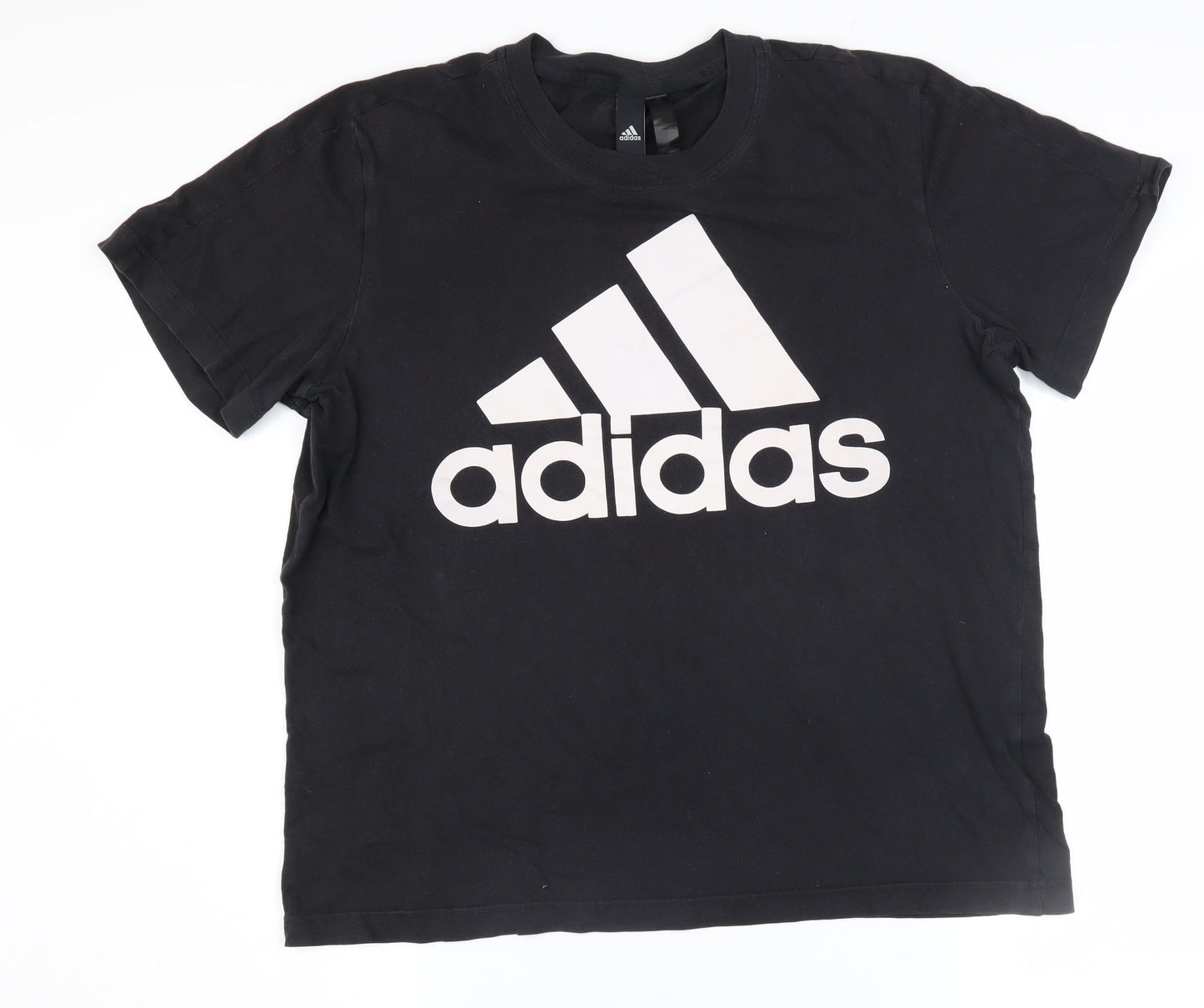 Adidas Men's Black Graphic Logo Short Sleeve Cotton T-Shirt M