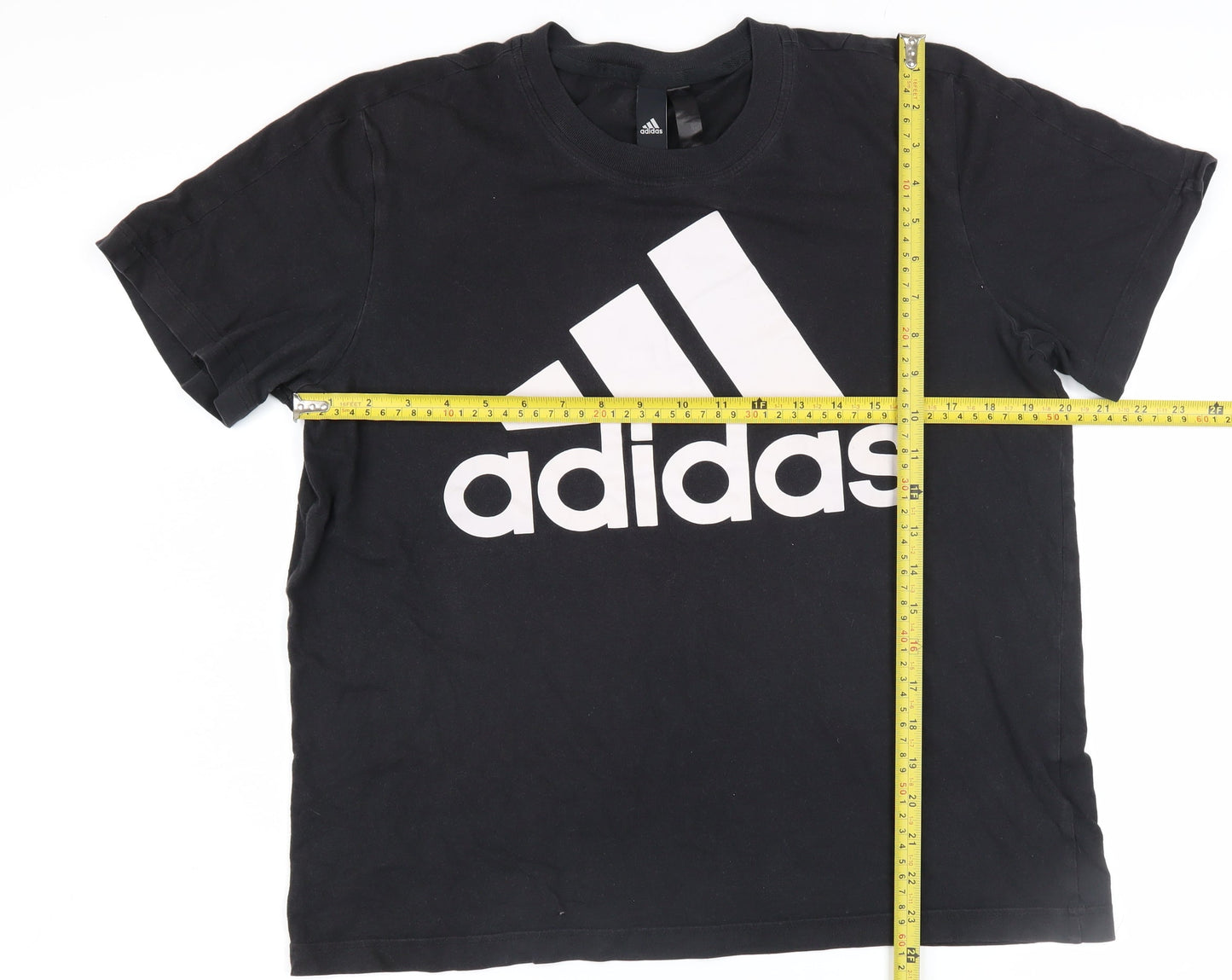 Adidas Men's Black Graphic Logo Short Sleeve Cotton T-Shirt M