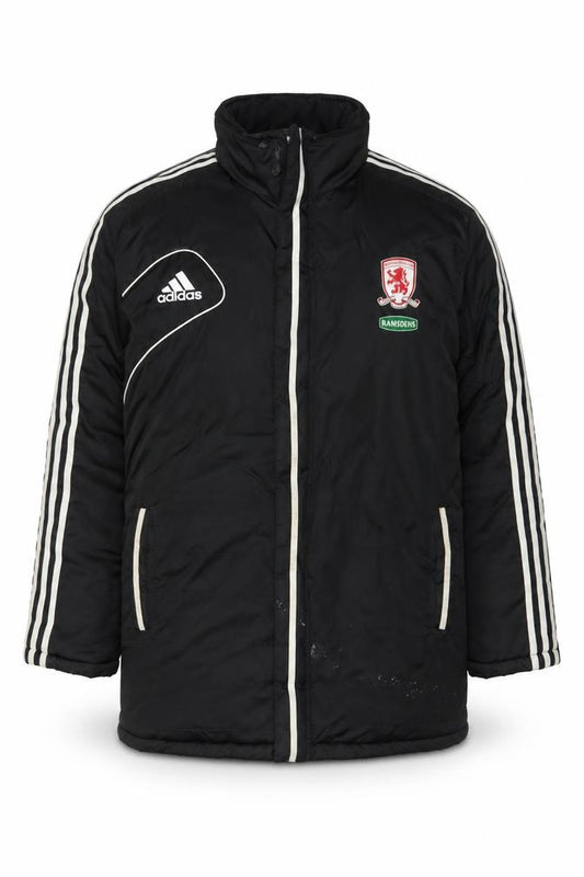 Adidas Mens Black Insulated Puffer Jacket Size M Football Style
