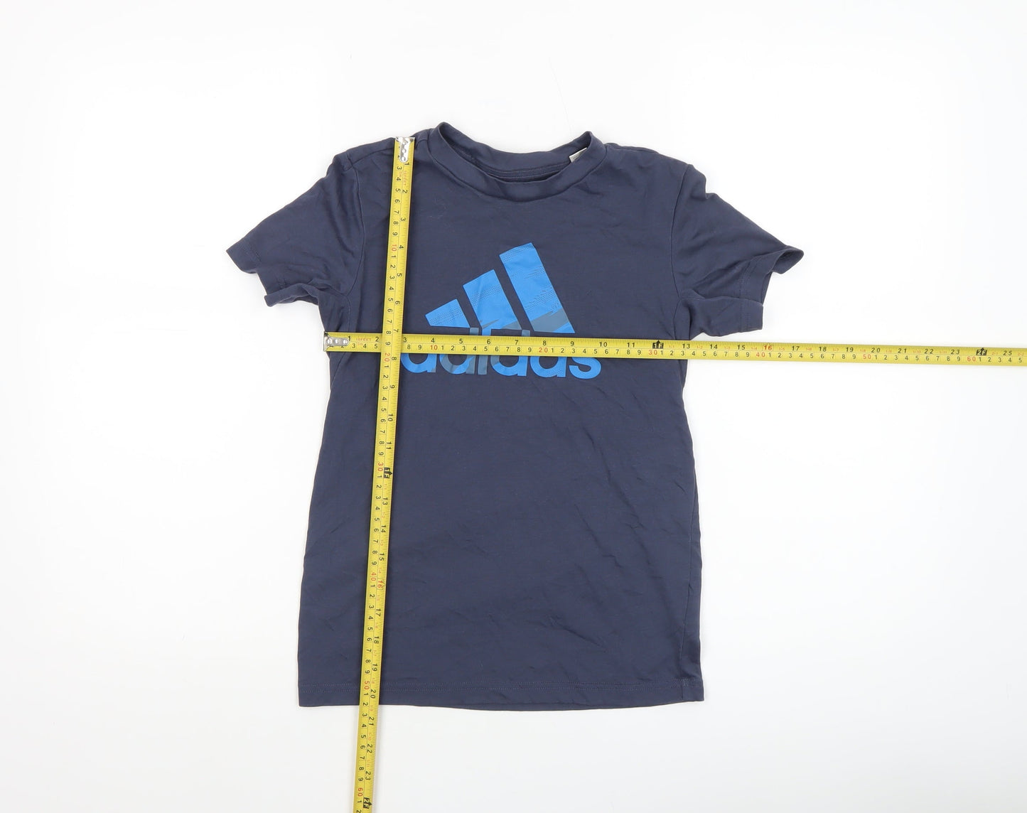 Adidas Boys Blue Short Sleeve Logo T-Shirt 9-10 Years