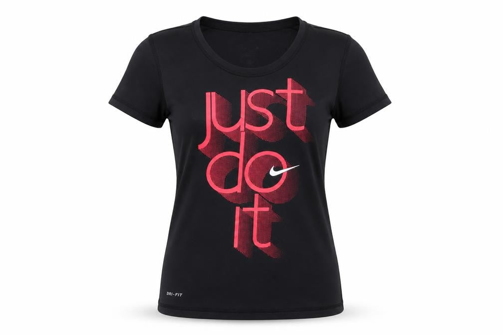 Nike Women's Black Dri-FIT Sports T-Shirt Size M Short Sleeve