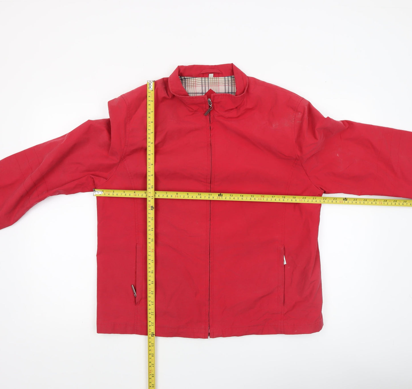 JFW Womens Red Cotton Full Zip Jacket Size 14
