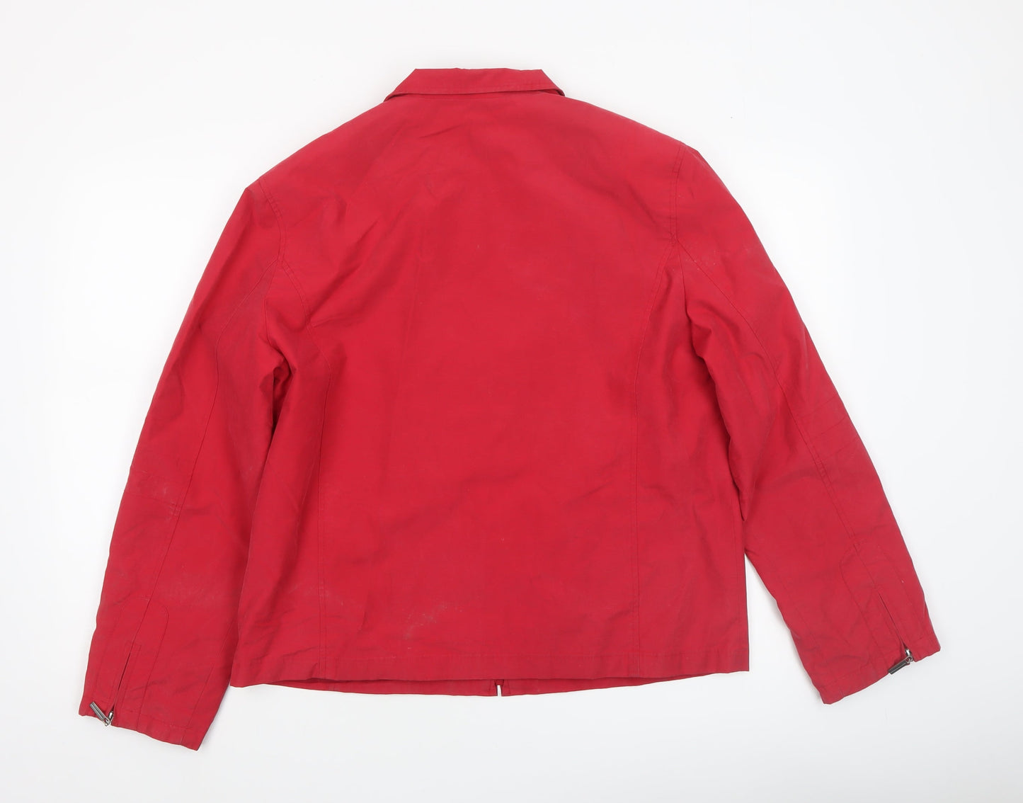 JFW Womens Red Cotton Full Zip Jacket Size 14