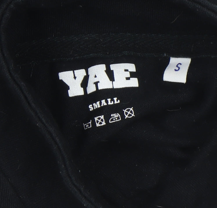 YAE Men’s Black & Grey 1/2 Zip Pullover Sweatshirt Small