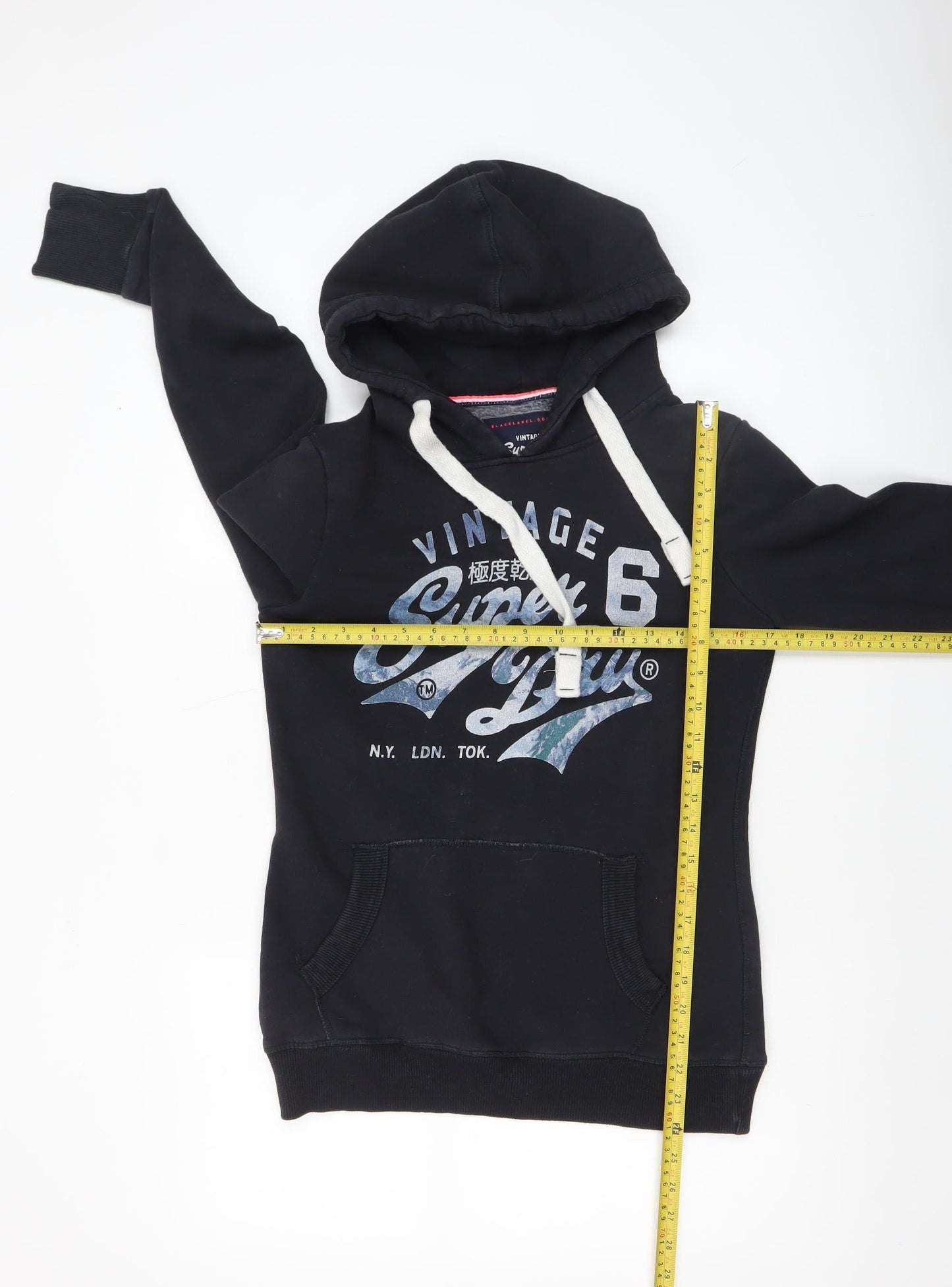 Superdry Women's Black Premium Entry Hood Small Pullover Hoodie