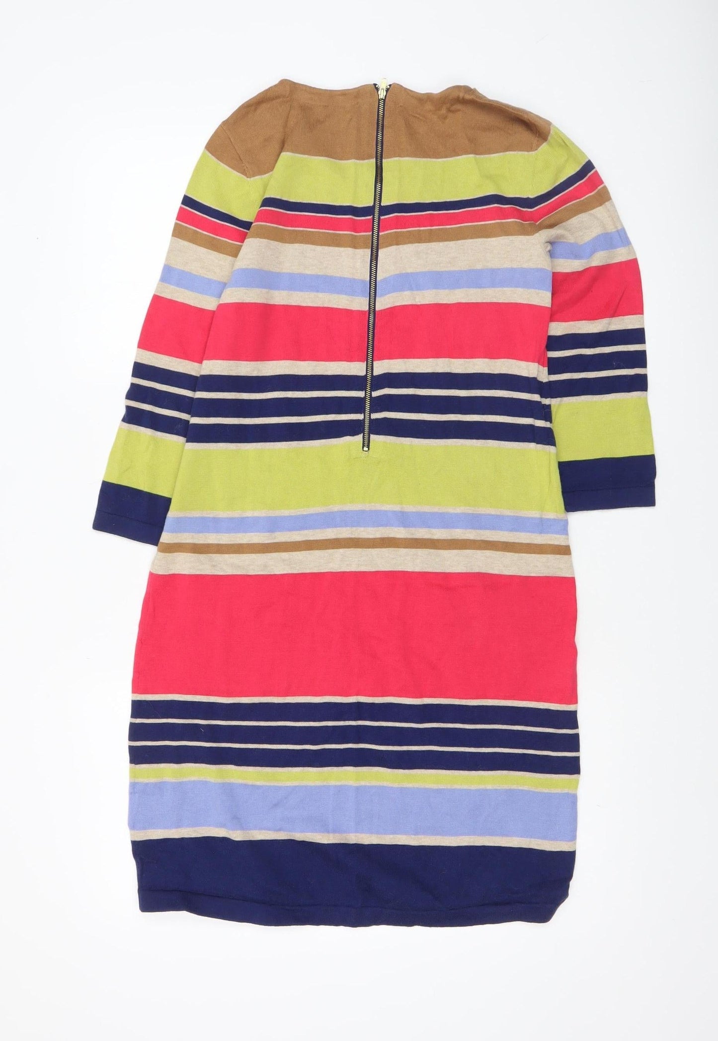 Phase Eight Women’s Multicoloured Stripe Cotton Shift Dress Size 10