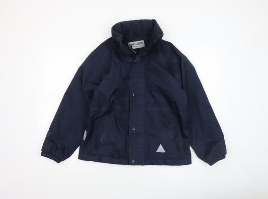 Result Boys Blue Waterproof Hooded Rain Jacket 11-12 Years XL