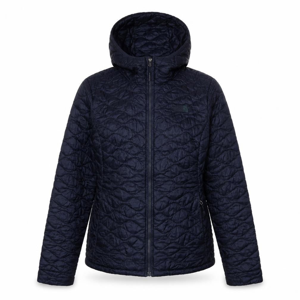The North Face Women's Blue Quilted Hooded Jacket Size M