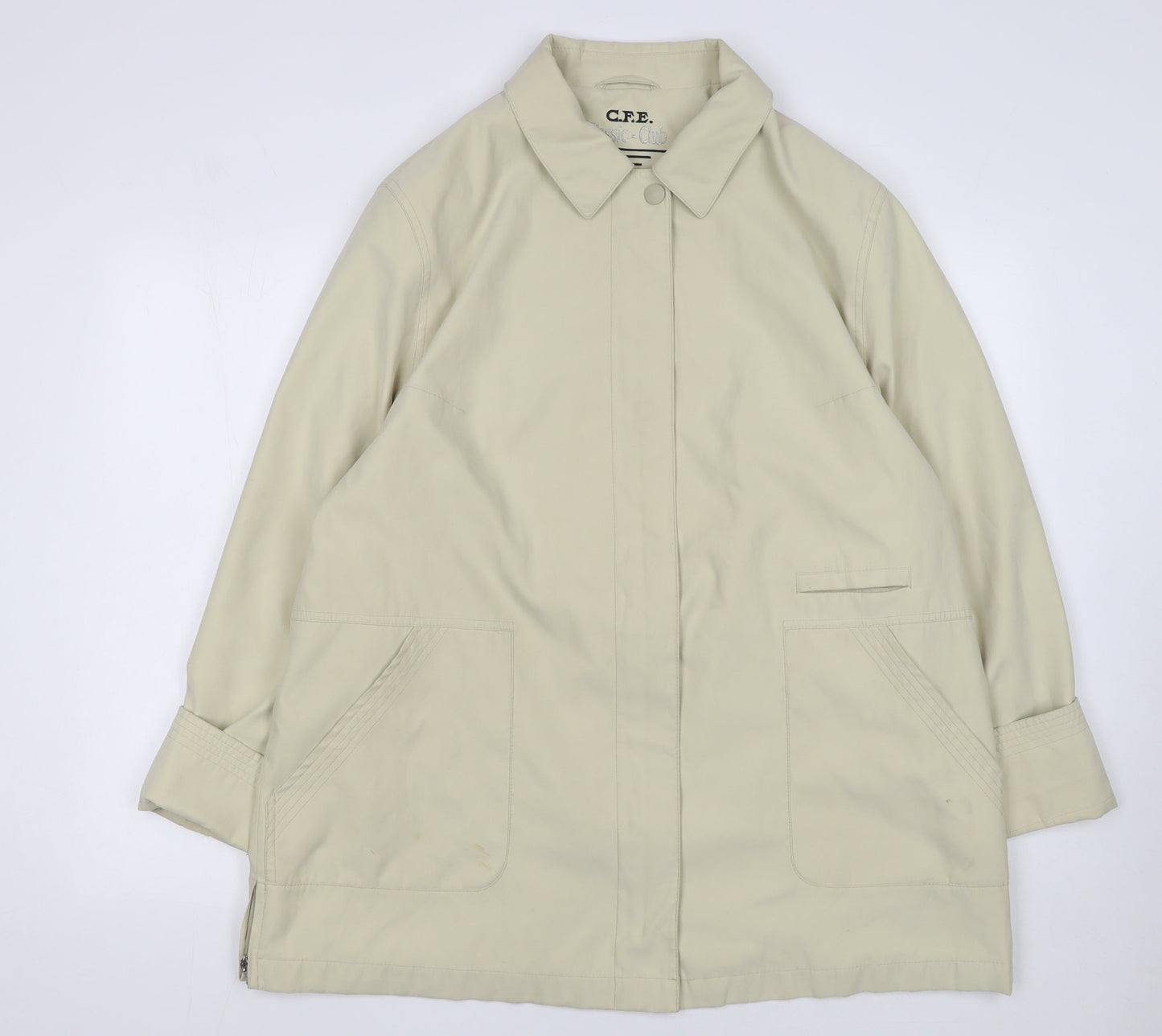 C.F.E. Classic Club Beige Women's Size 18 Mid-Length Coat