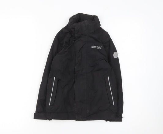 Regatta Boys Black Waterproof Puffer Jacket 5-6 Years Hooded Winter Coat