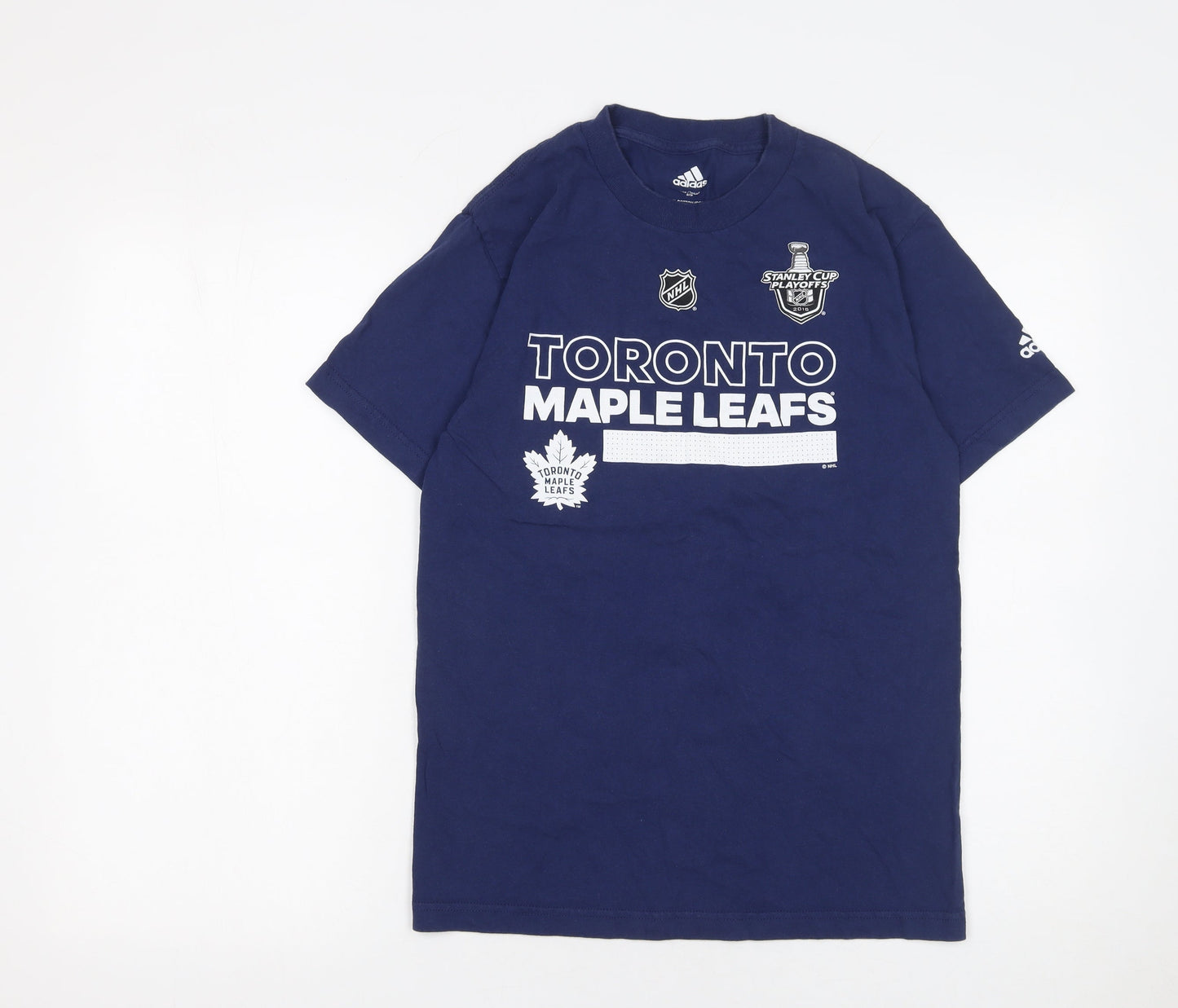 Adidas Men’s Blue Toronto Maple Leafs T-Shirt Small Cotton NHL Sportswear