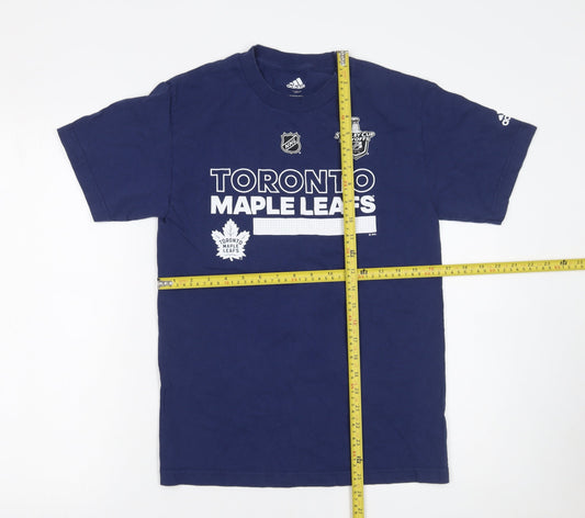 Adidas Men’s Blue Toronto Maple Leafs T-Shirt Small Cotton NHL Sportswear