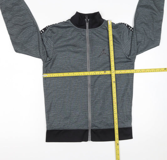 Jordan Boys Grey Track Jacket 12-13 Years Full Zip Lightweight Sportswear