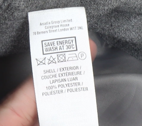 Dorothy Perkins Women Grey Size 10 Puffer Jacket Winter Coat