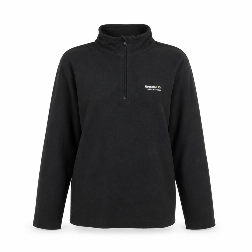 Regatta Women Black Fleece 1/4 Zip Pullover Sweatshirt UK 12