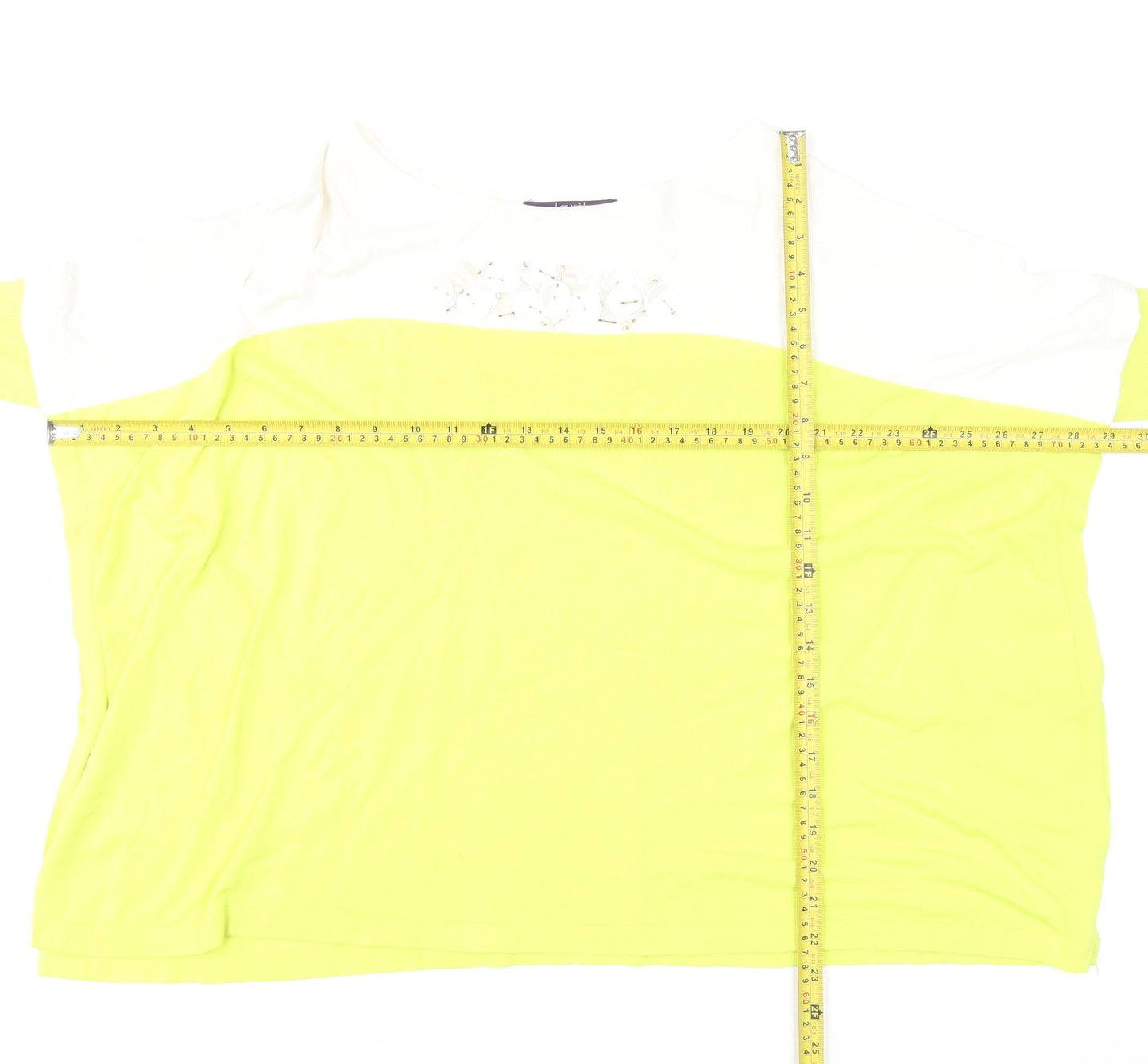 Laurèl Womens Multicoloured Size 12 Relaxed Boat Neck Jersey Top