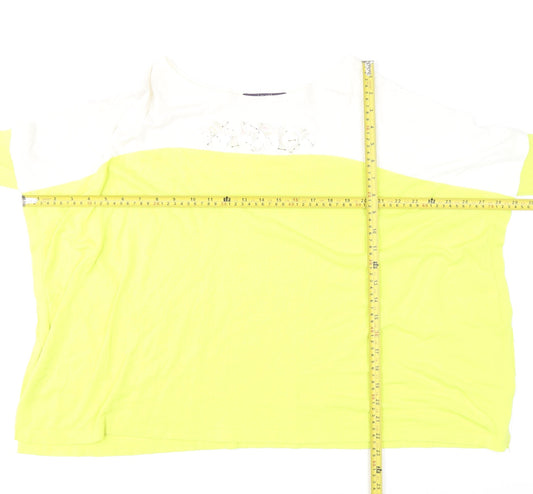 Laurèl Womens Multicoloured Size 12 Relaxed Boat Neck Jersey Top