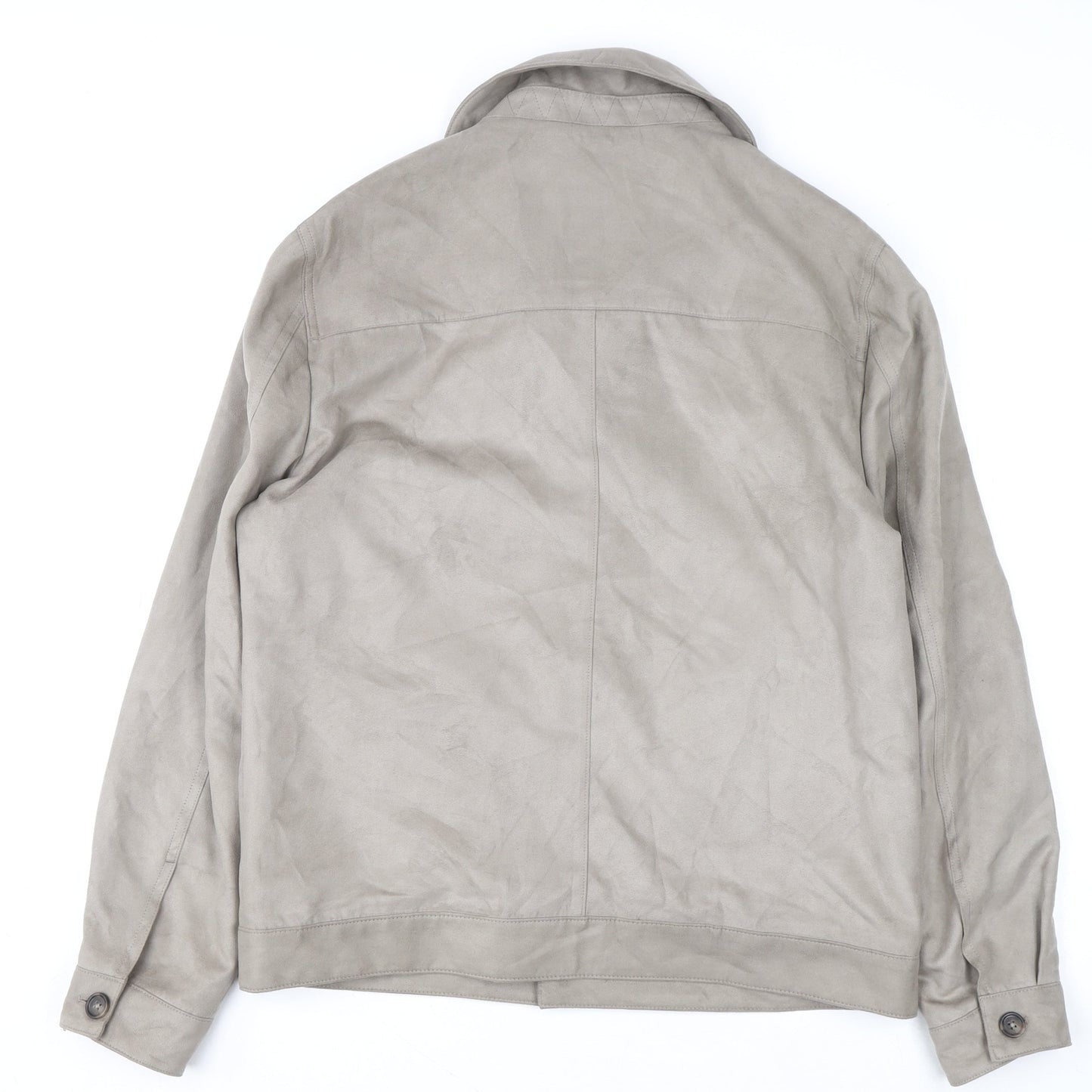 Marks & Spencer Mens Grey M Basic Jacket Lined Spread Collar