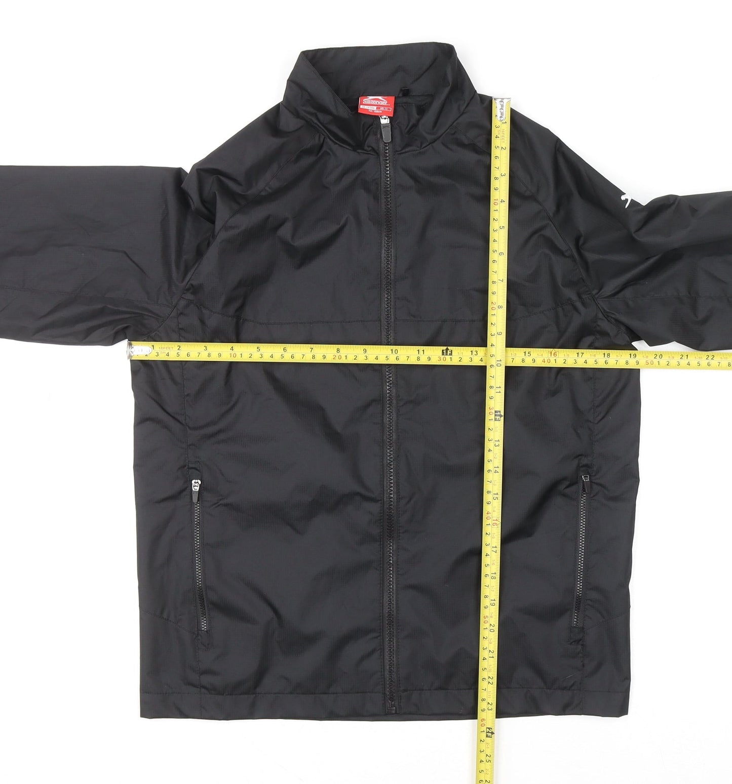 Slazenger Boys Black 13 Years Lightweight Windbreaker Jacket