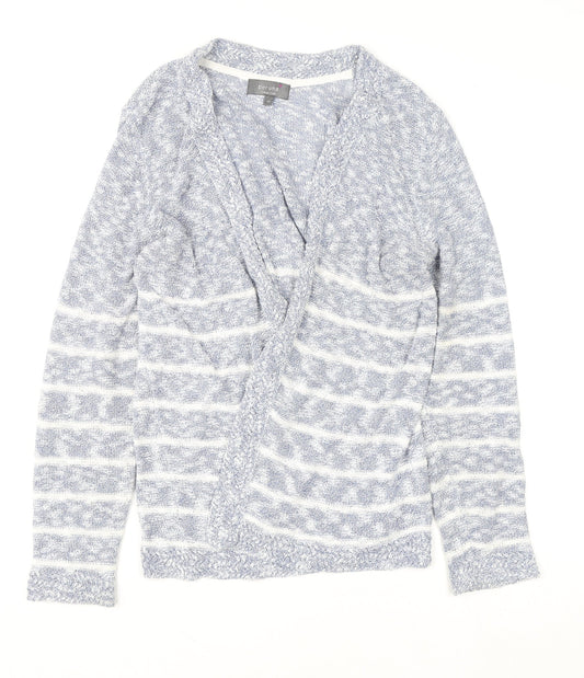 Marks & Spencer Per Una Women’s Blue Striped Knit Cardigan Size 14