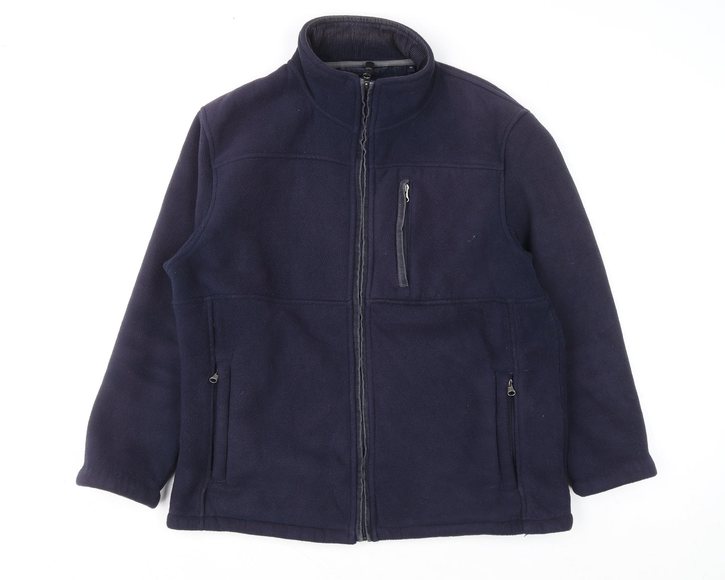 Maine New England Men's Blue Full Zip Fleece Sweatshirt M