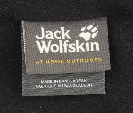 Jack Wolfskin Men Blue L Regular Fit Hooded Puffer Jacket
